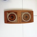 Wyncraft ceramic and teak trivet, England, 1970