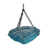 Glass chandelier Degué Blue