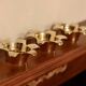 Trio of Mid-Century Swedish Brass Candle Holders by Scandia