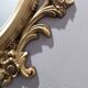 Miroir ovale baroque antique en or 58x84 cm avec cadre orné