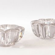 Pair of small crystal candlesticks