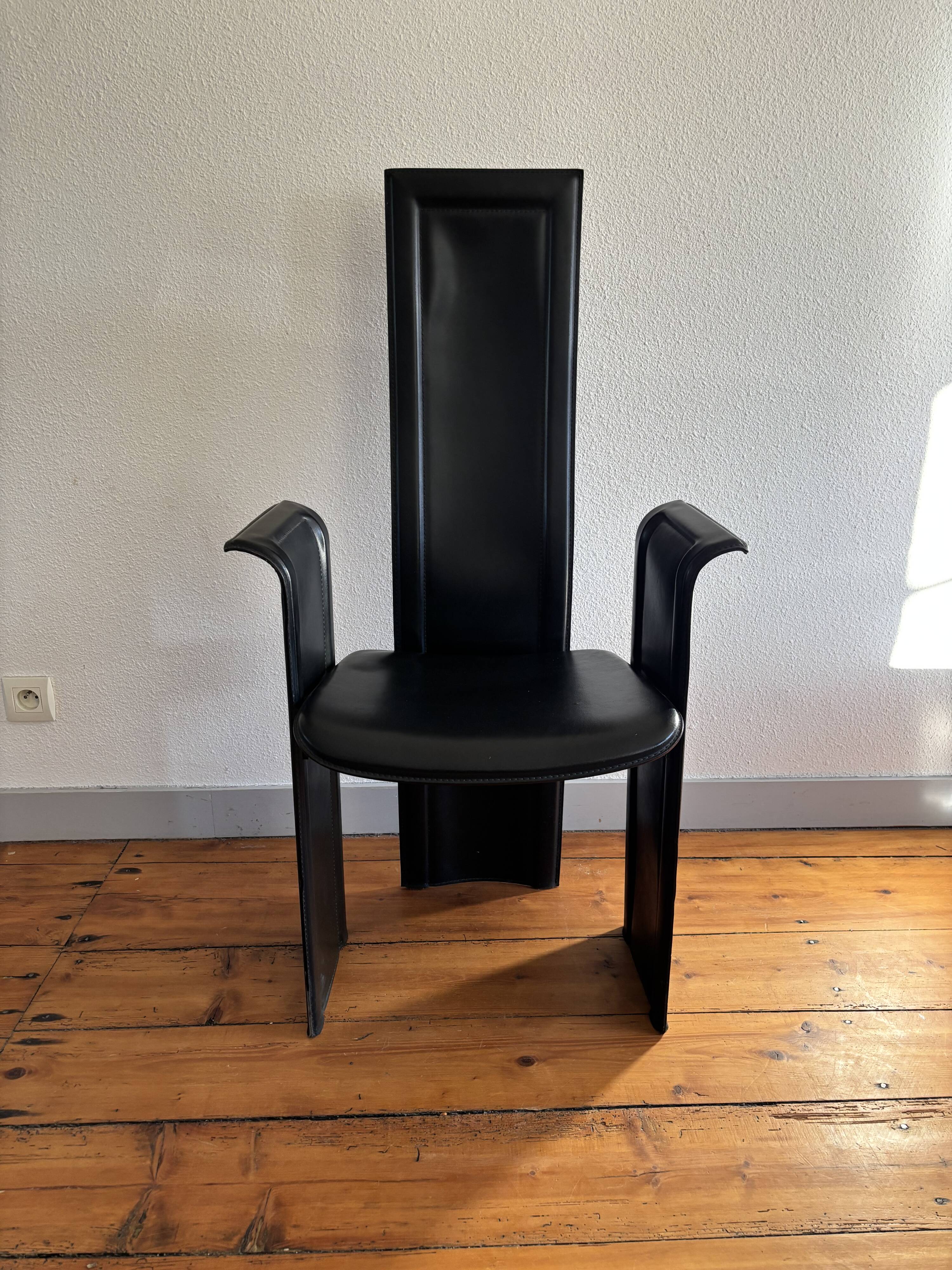 Fauteuil cuir Roche Bobois vintage