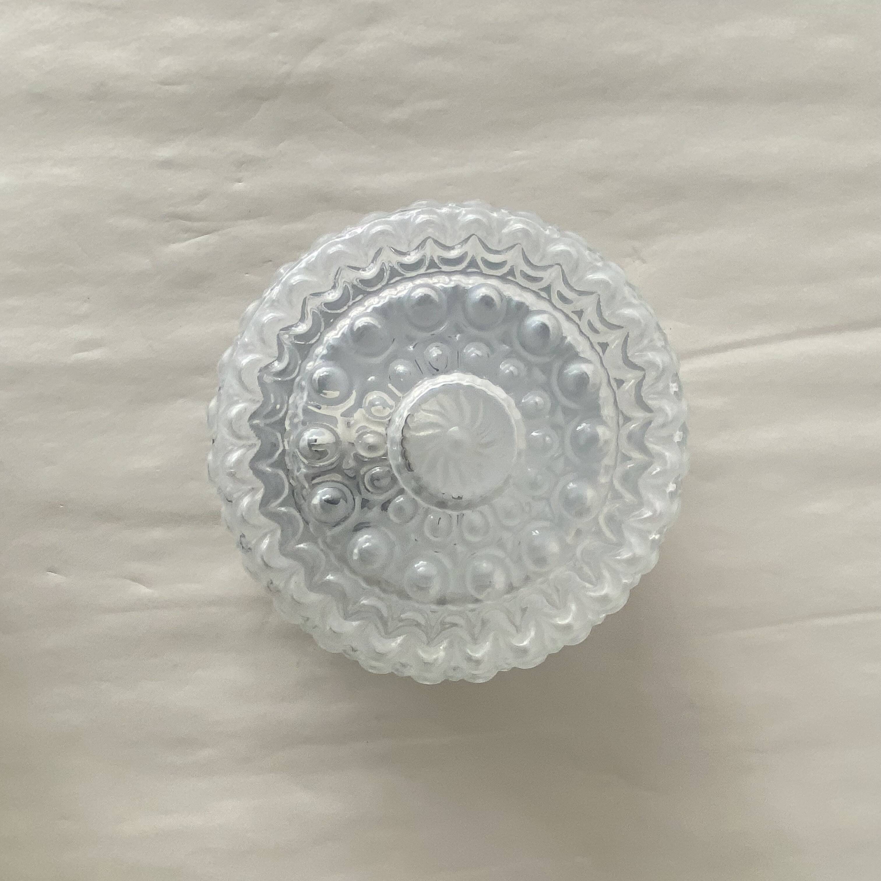 Round wall light ceiling light whitened glass porthole 1970 1980