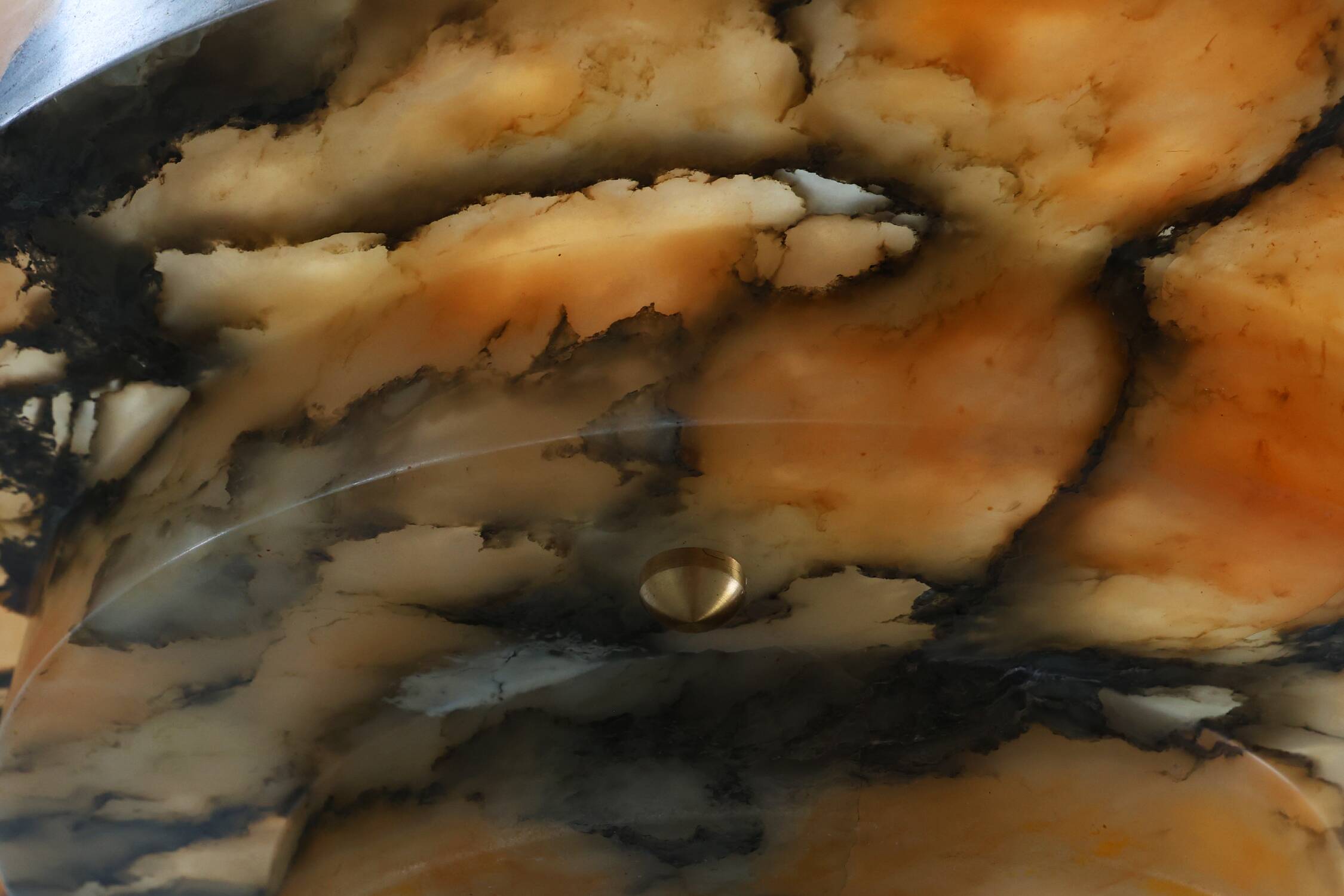 Art Deco Floor Lamp in oak and alabaster, France, ca. 1925