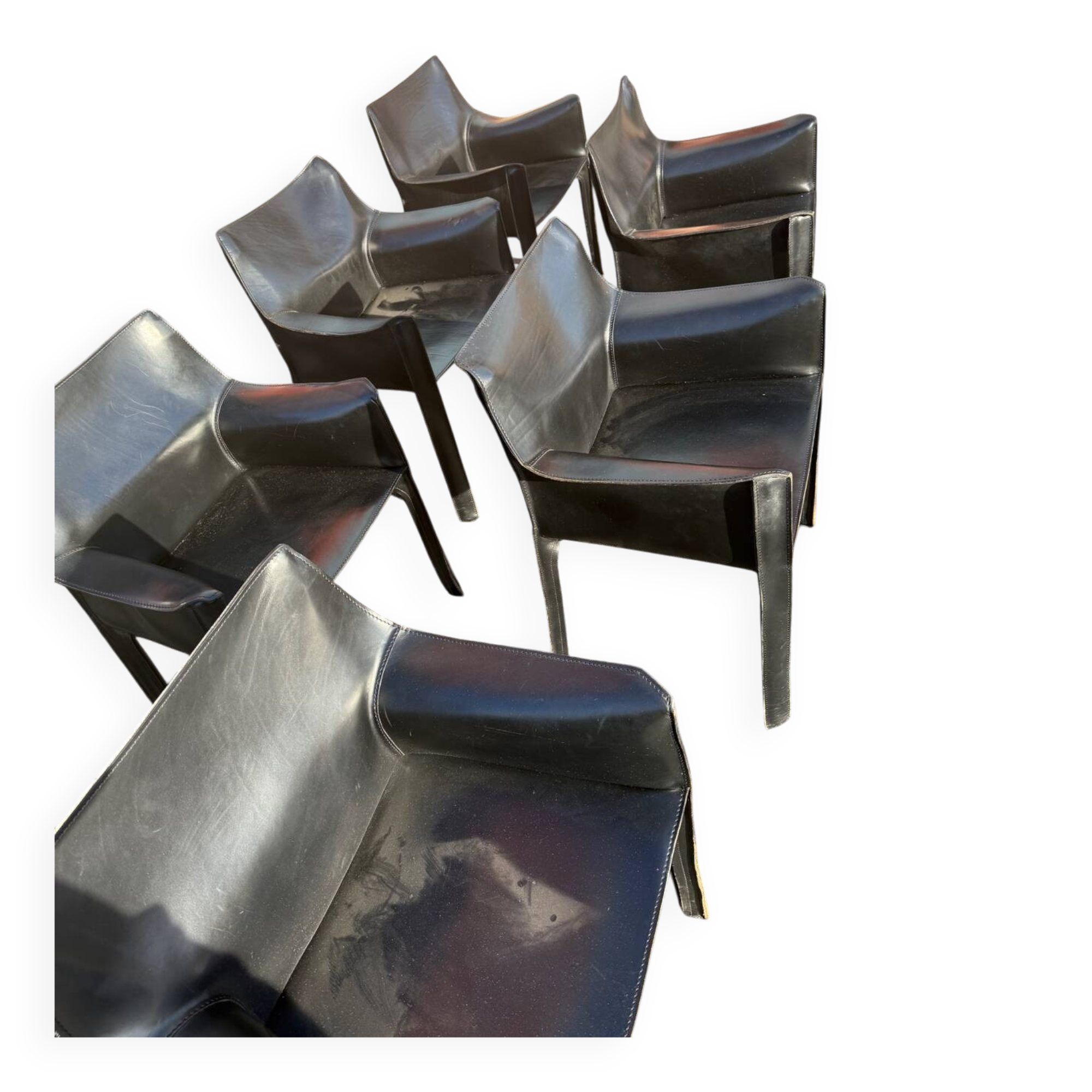 Cassina CAB 413 black armchair