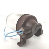 Glass globe wall lamp and industrial bakelite
