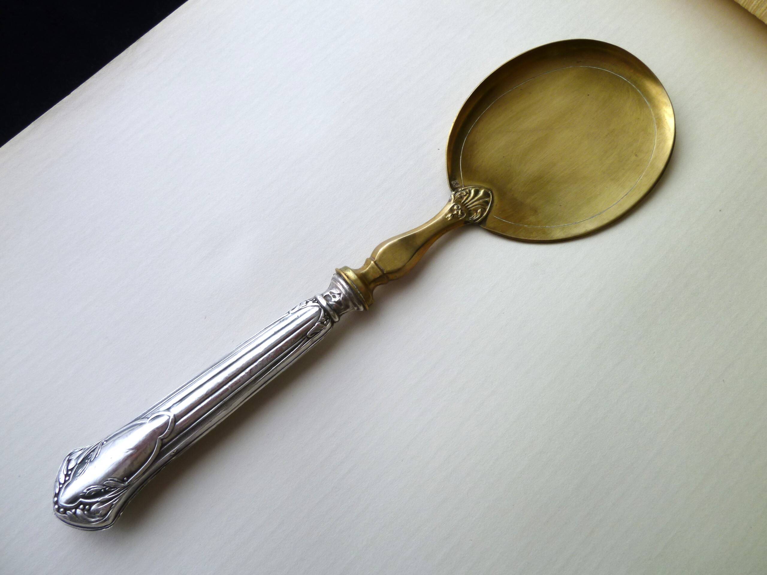 Old silver filled ice cream scoop