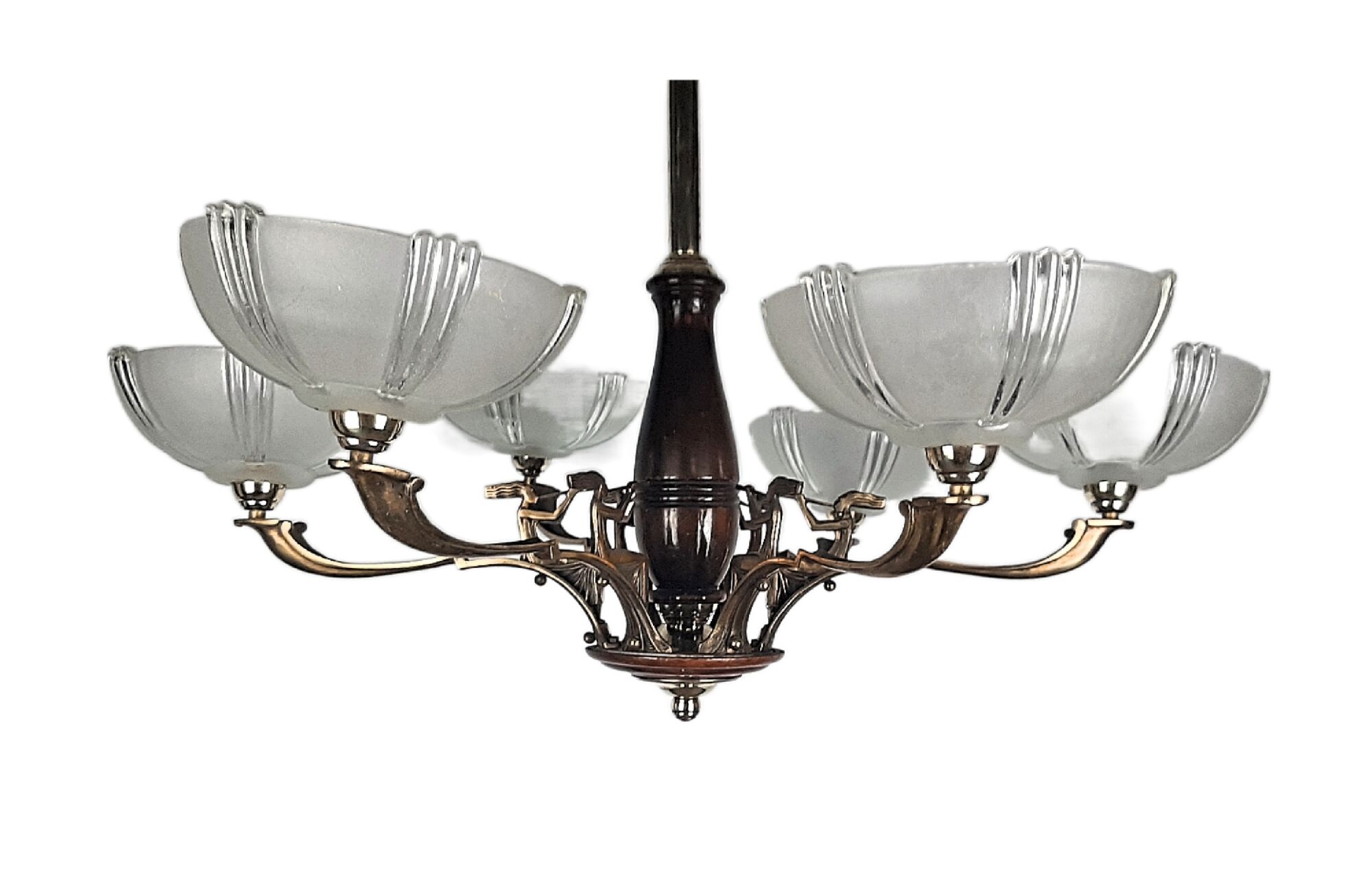 Period chandelier art deco qulétrides women with recorder autos