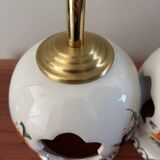 Pair of openwork ceramic wall lights