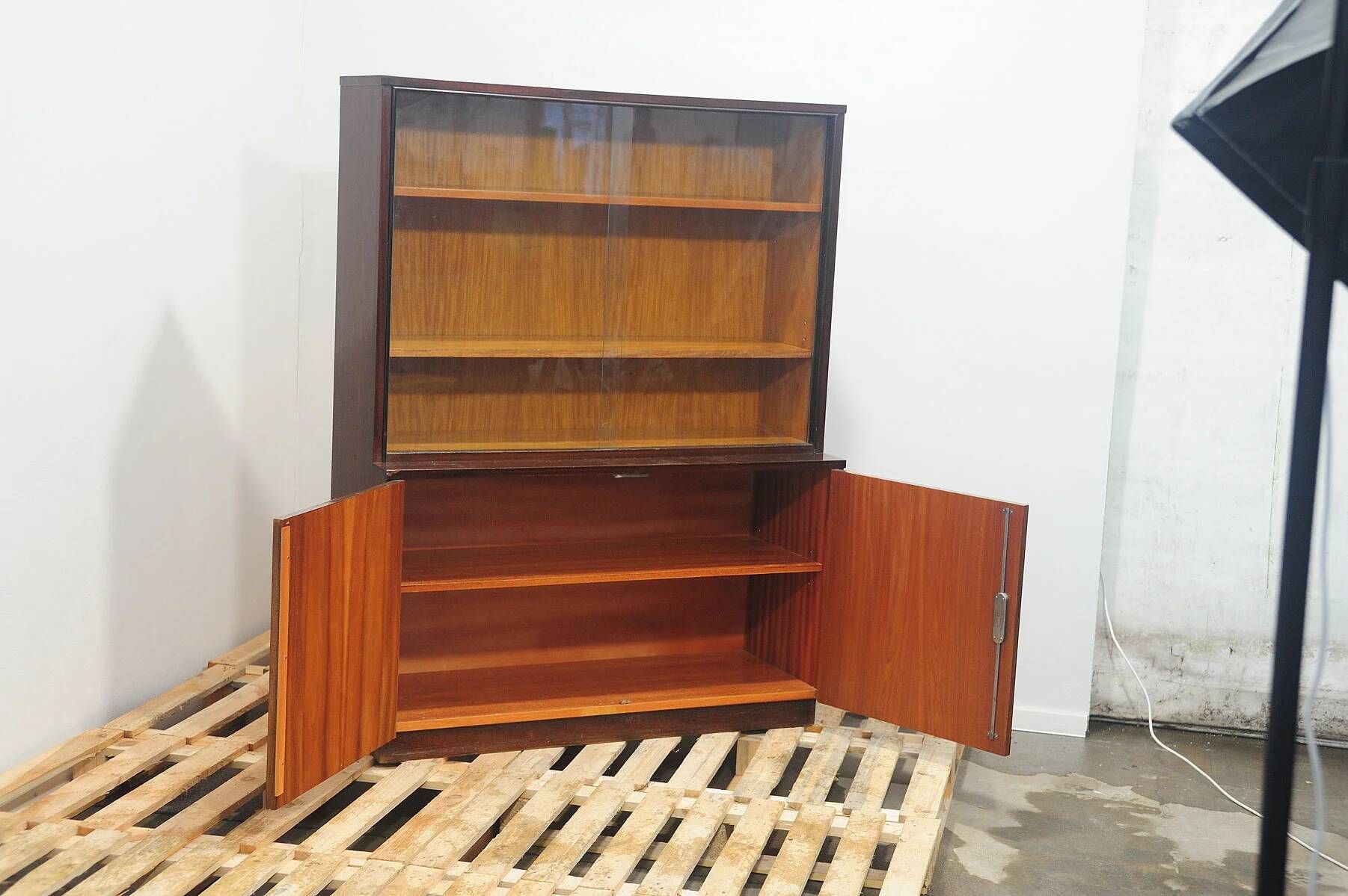 Mid-century modern bookcase by Setona, 1950s Czechoslovakia
