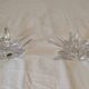 Set of 2 "Daum" starfish candle holders (large model)