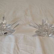 Lot de 2 bougeoirs "Daum" étoile de mer (grand modèle)