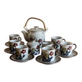 Grand feu stoneware tea service, Japan