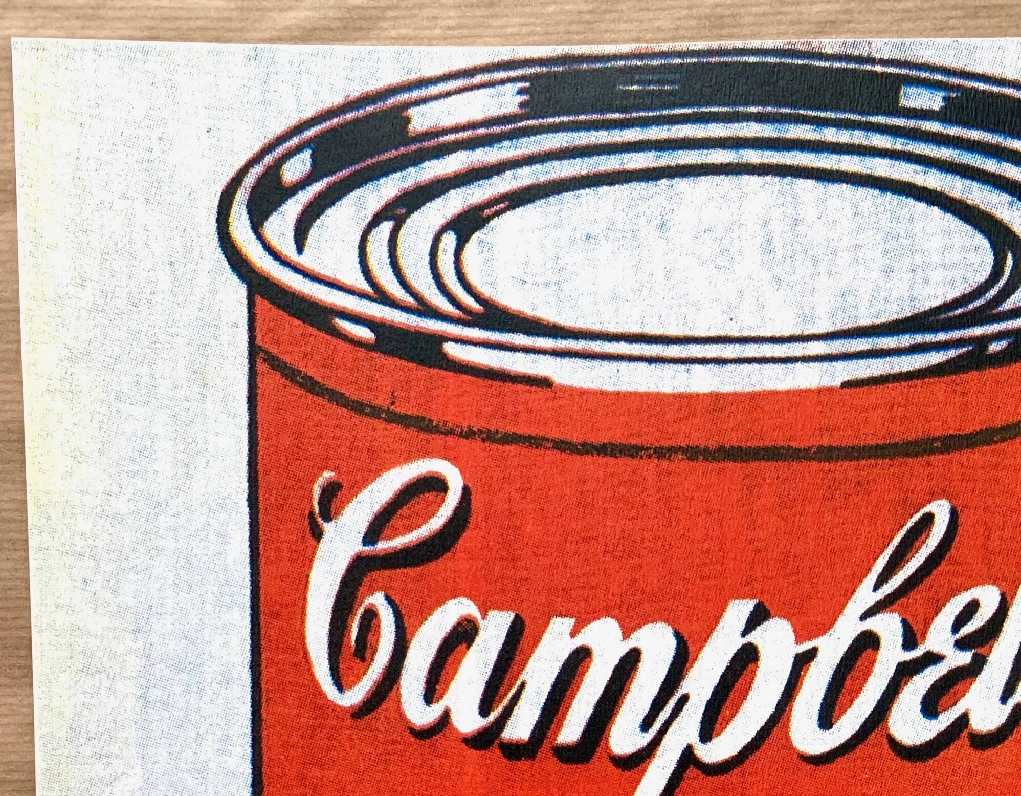 Original vintage pop art poster reissue of Andy Warhol's "Campbells Soup Tomato" 1962