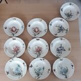 "Bouquet" soup plates, old imperial and royal factory, made in Luxembourg