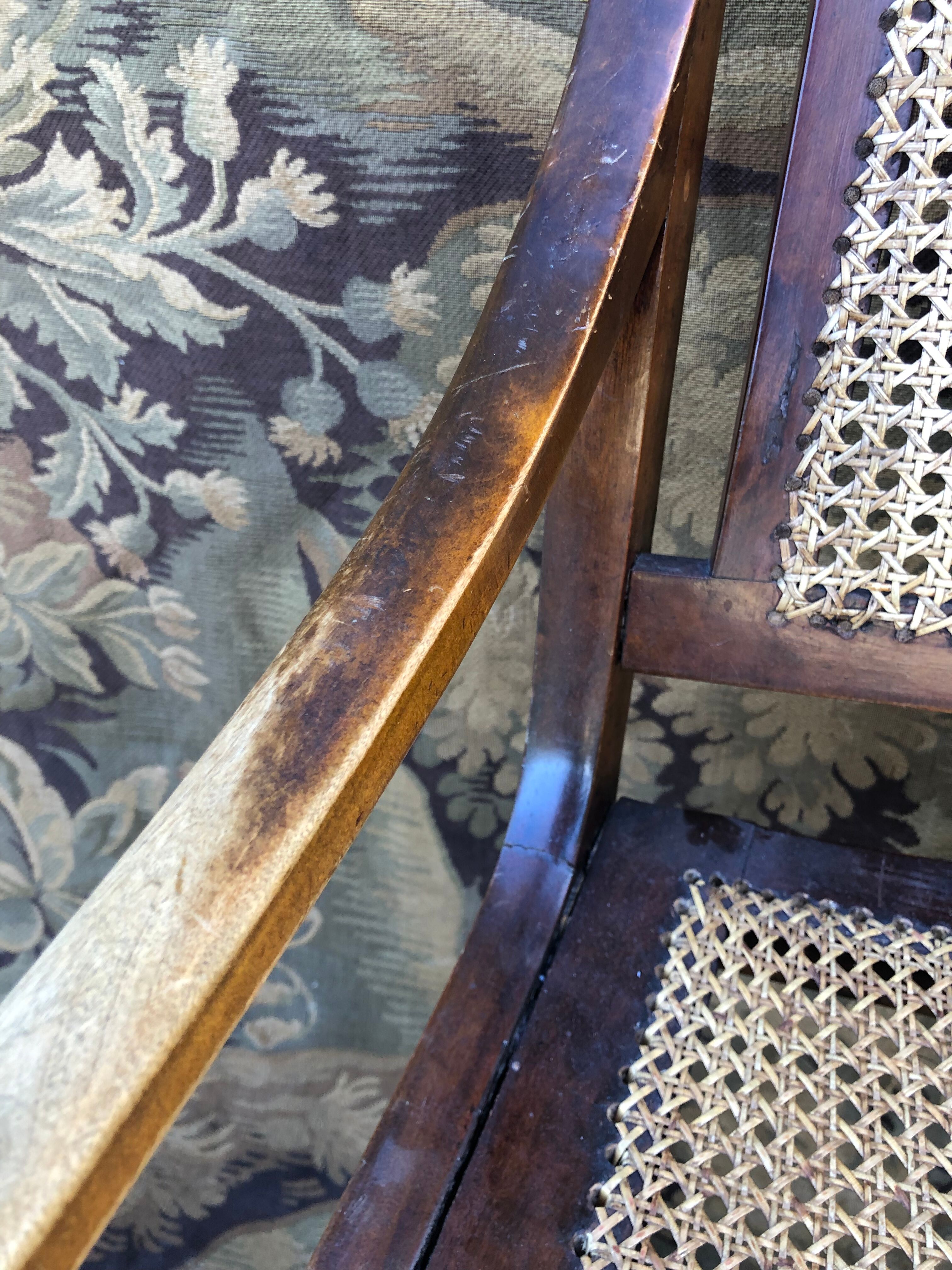 Fauteuil canné XIXe