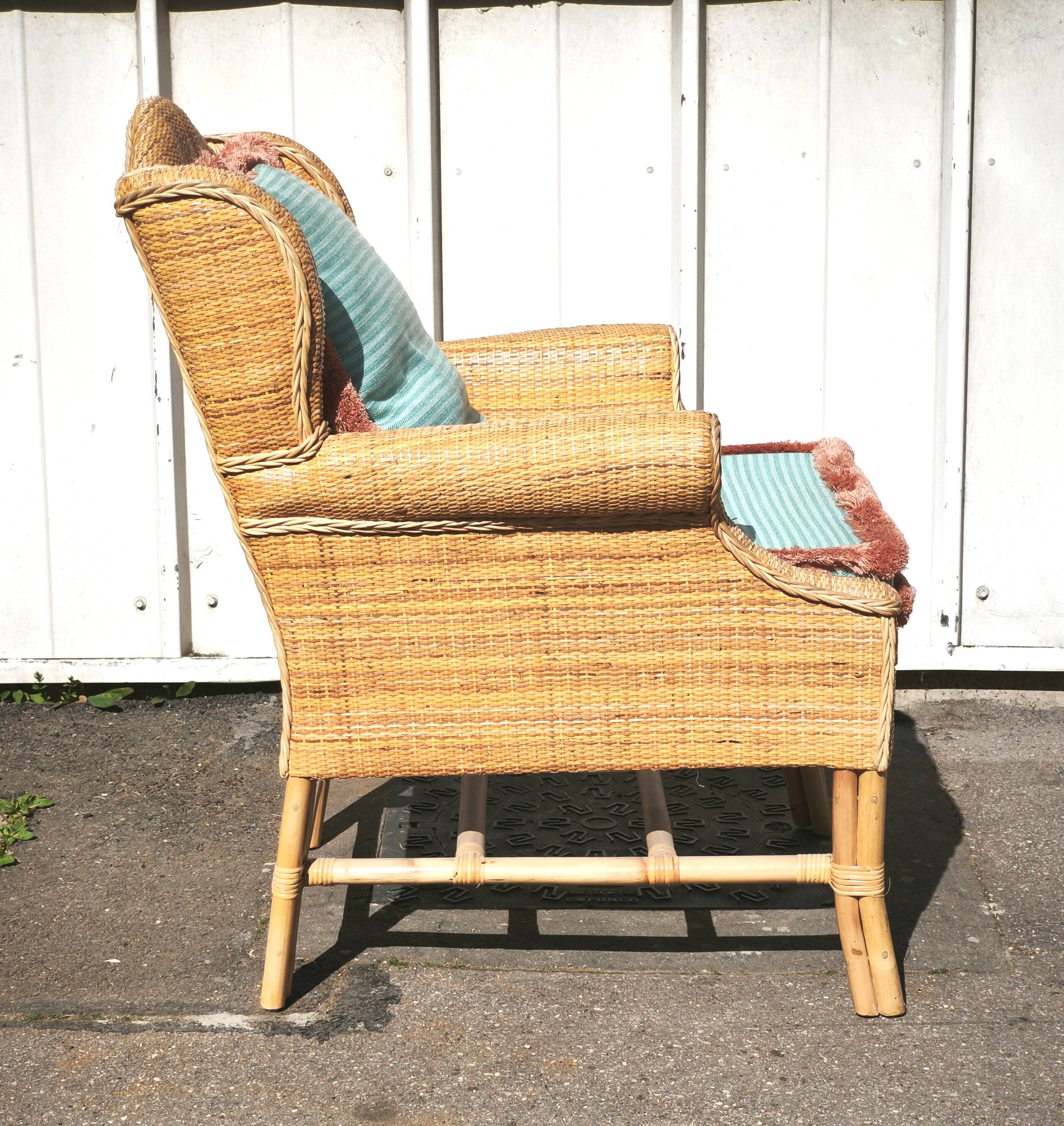 Rattan armchair