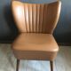 Fauteuil cocktail vintage avec skaï années 1960