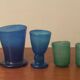 Series of vintage jar vases in bubbled glass paste from the 50s-60s