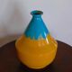 Yellow Ceramic Vase from the 1970s