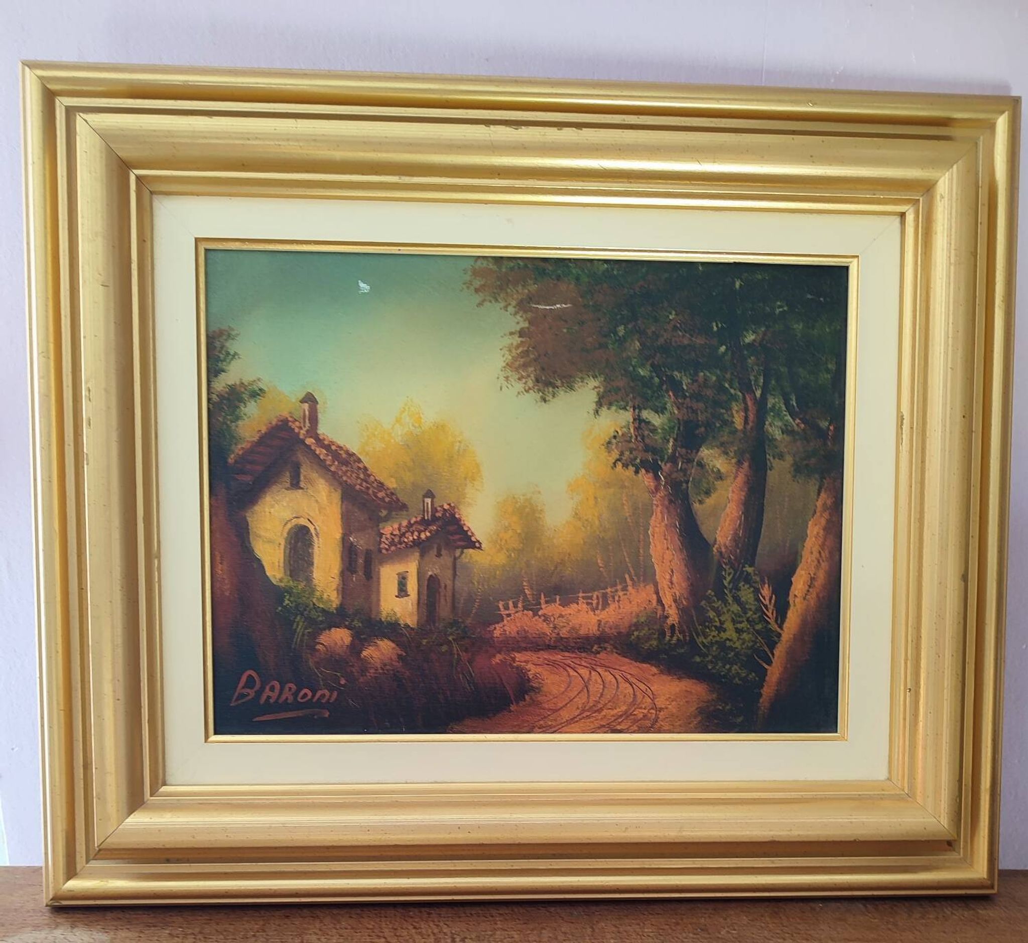 Tableau huile par Baroni