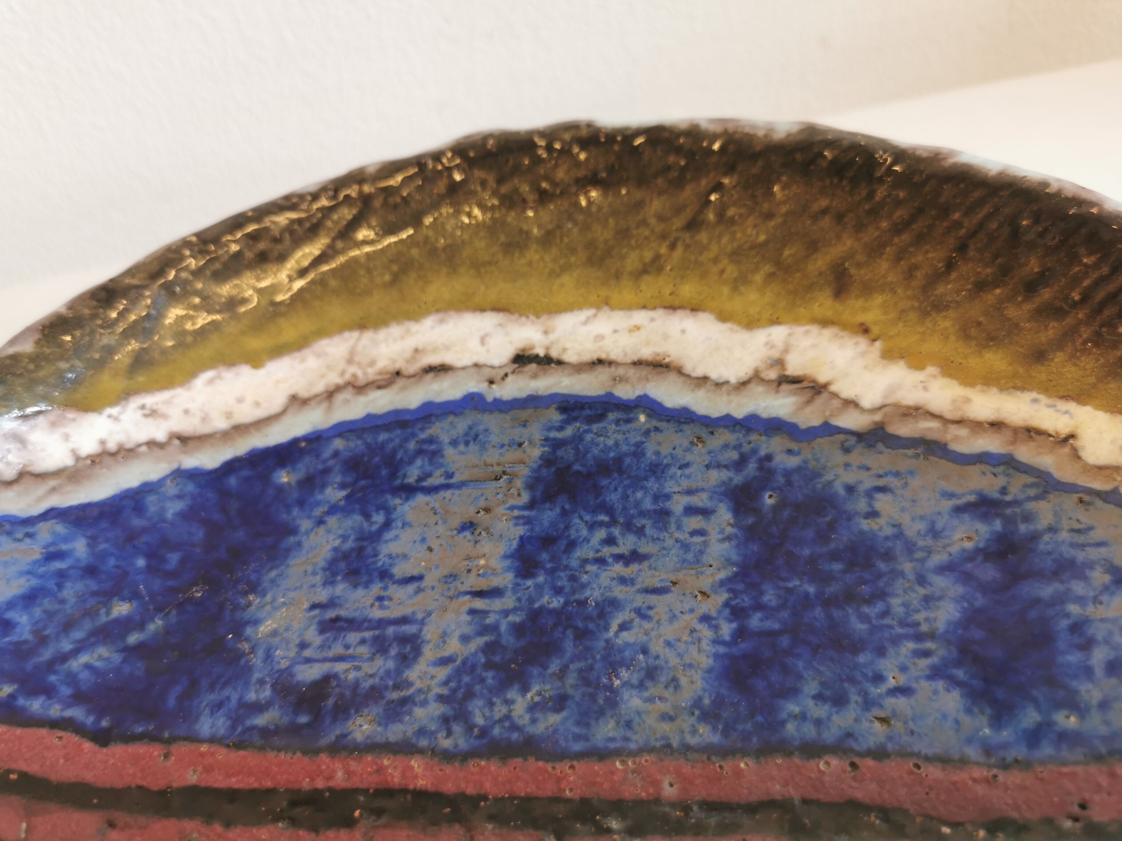 Danish ceramic dish shaped like a leaf.