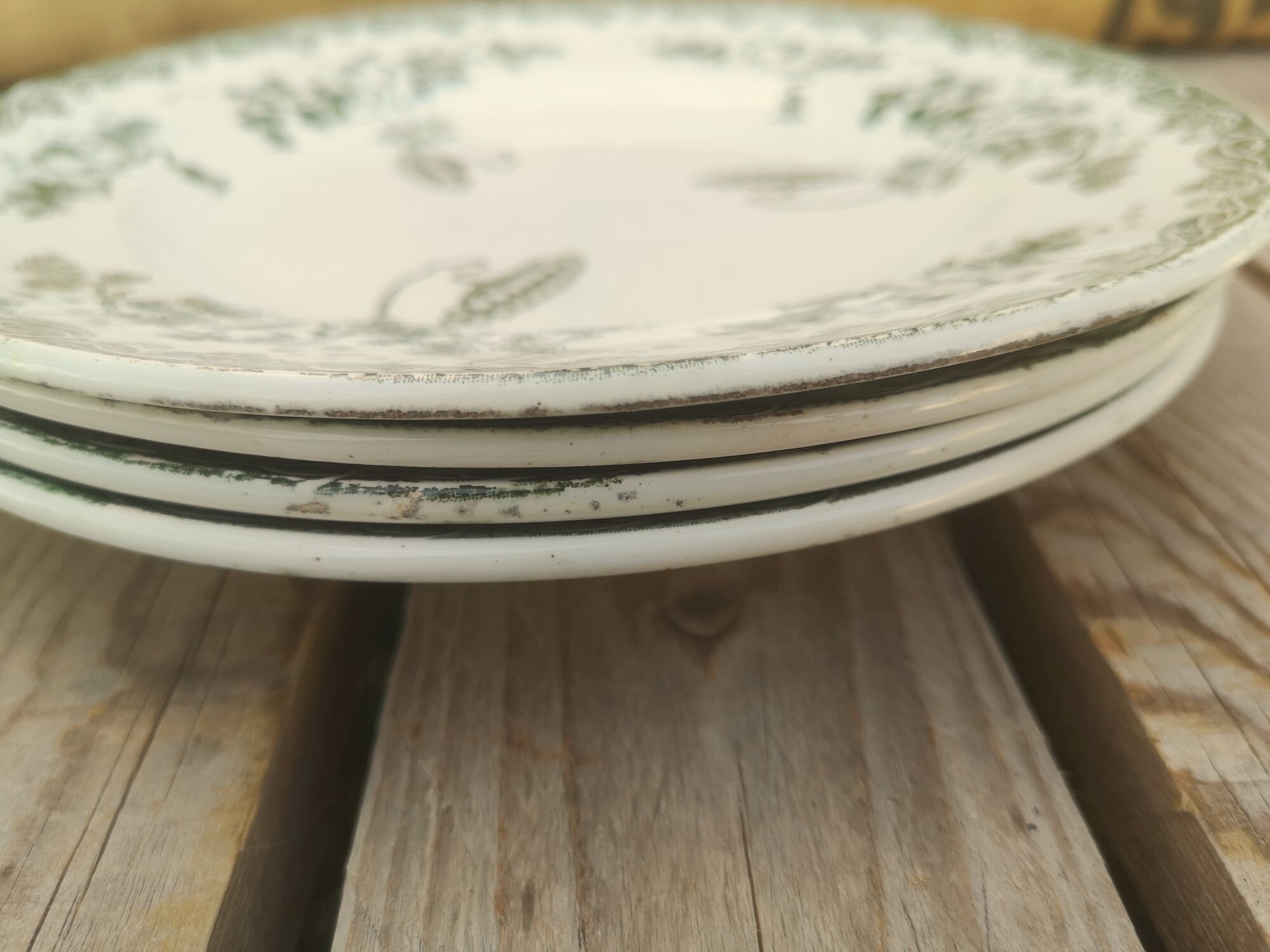 4 plates Terre de Fer Saint Amand Modern Style