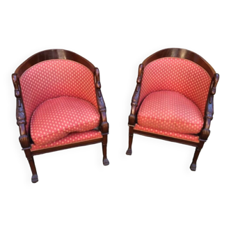 1st Empire style mahogany armchair