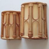 Pair of bamboo sconces