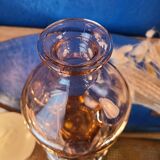 Petit vase ancien en verre transparent Vieux Rose - début XXème