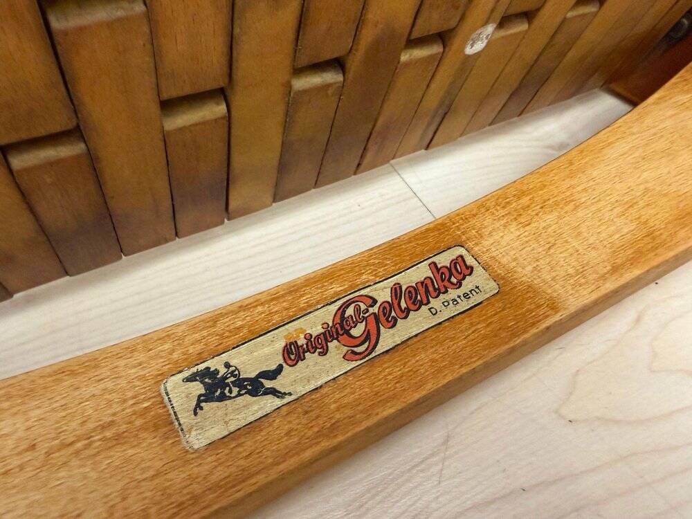 Gelenka Armchairs in Solid Beech Wood, Germany, 1950, Set of 2