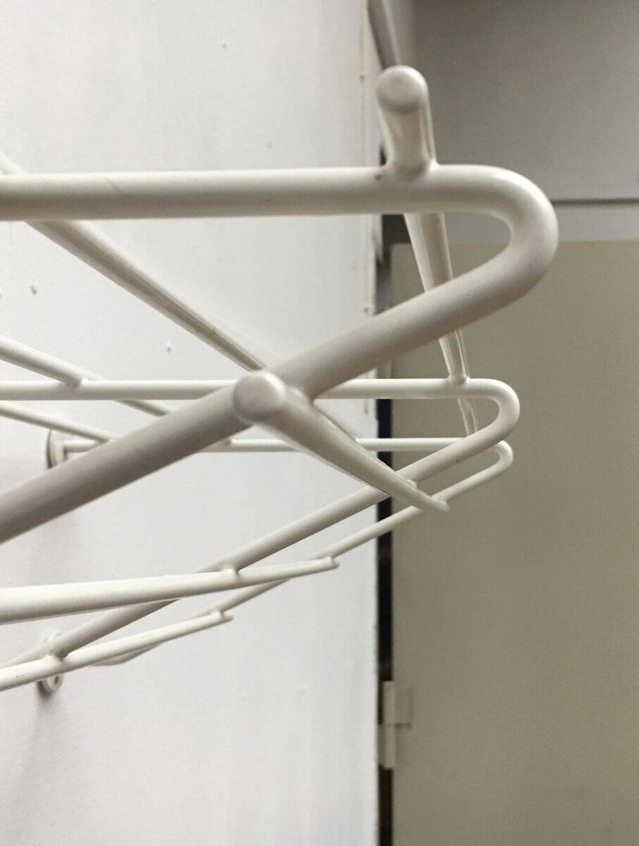 Mid-century modern minimalist metal coat rack from the 1960s.