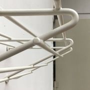Mid-century modern minimalist metal coat rack from the 1960s.
