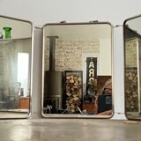 Vintage Triptych Barber Mirror