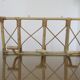 Bamboo rattan coat rack, 3 hooks 70s
