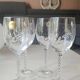 Lot of 4 large red wine glasses. Fleury cut Epi/Crystal Arques 24.5cl