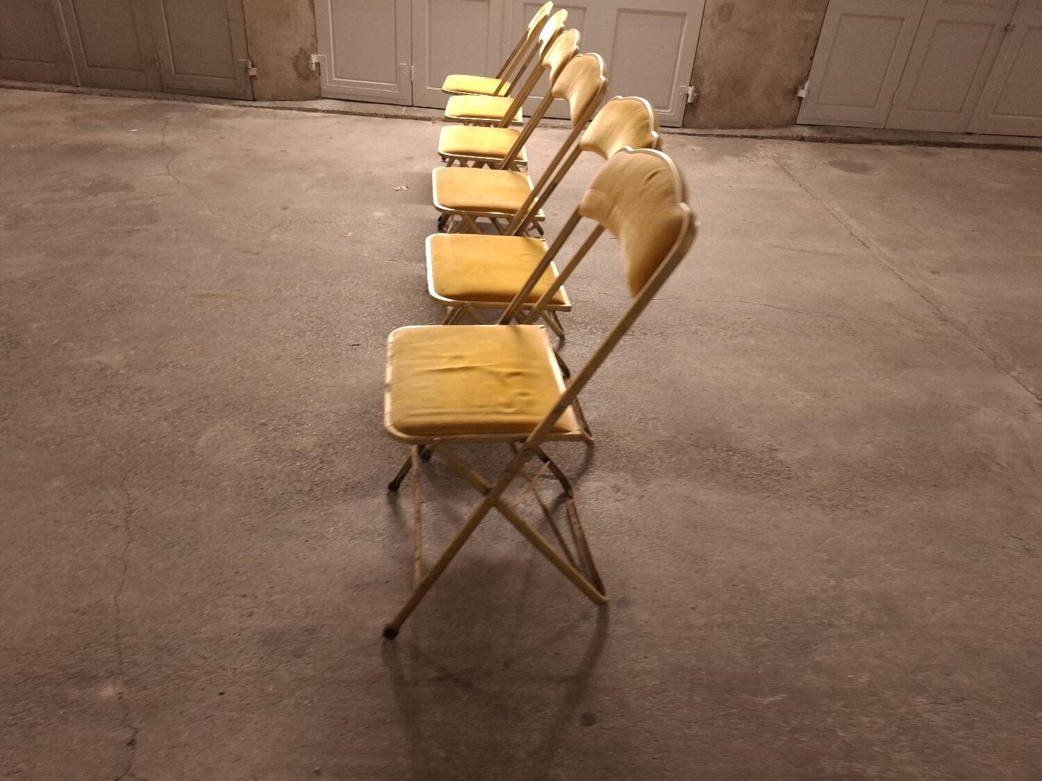 6 vintage opera folding chairs