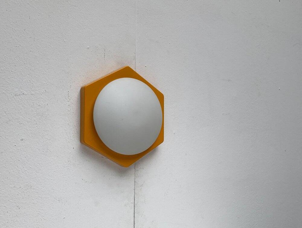 Vintage Space Age wall lamp by Rolf Krüger for Paul Neuhaus, 1970s