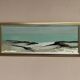 Large Original Swedish Oil on Canvas – 'Coastal Landscape' by Eric Cederberg (1897–1984) – Signed – vintage and framed – 36 × 87 cm (14.2 × 34.3 inches)