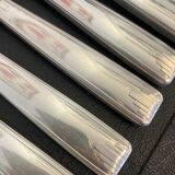 Set of 24 silver metal knives art deco