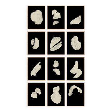 Set of 12 abstract giclee prints, A4