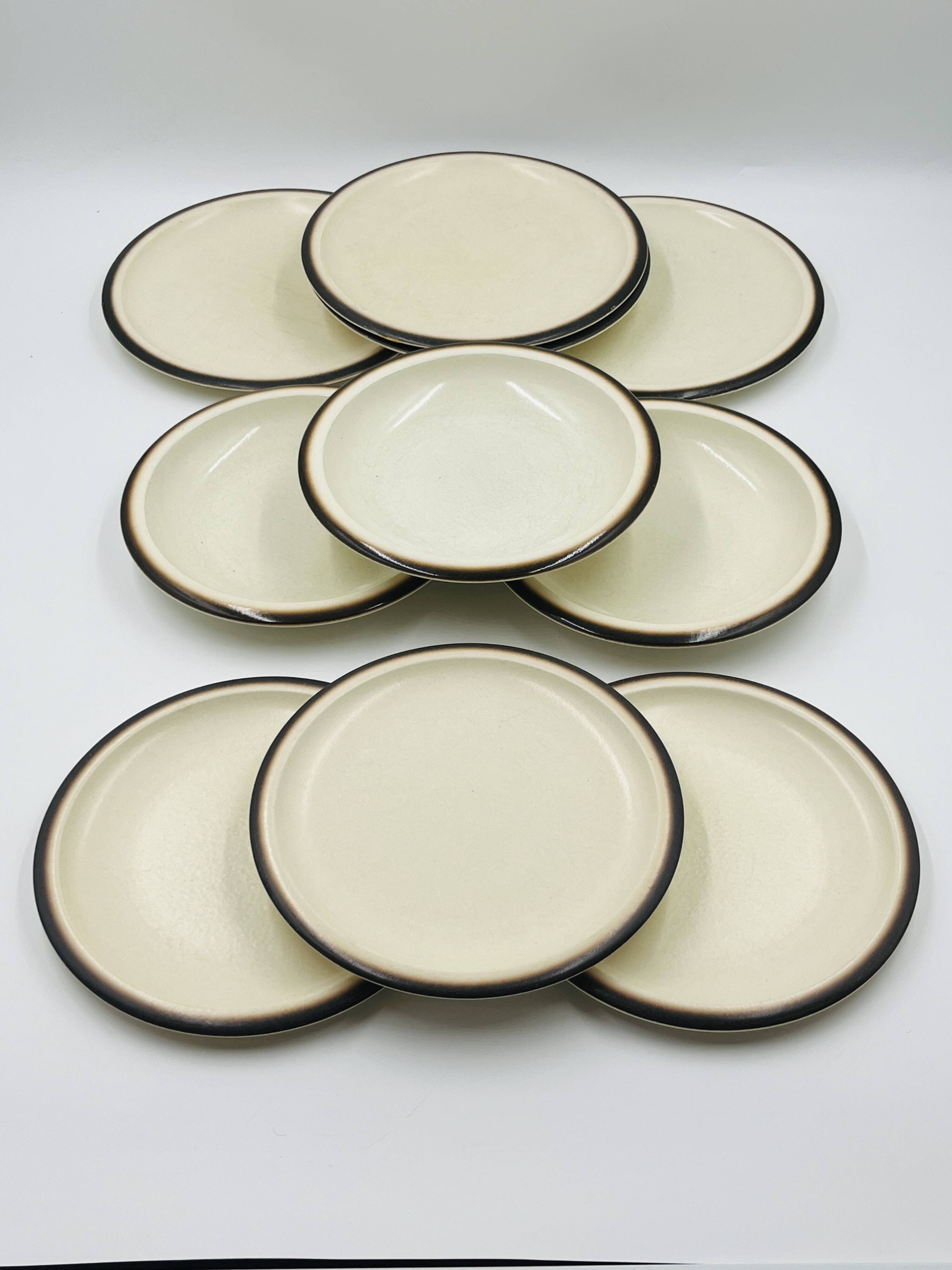 Set of 10 Boch La Louvière Sierra model plates.