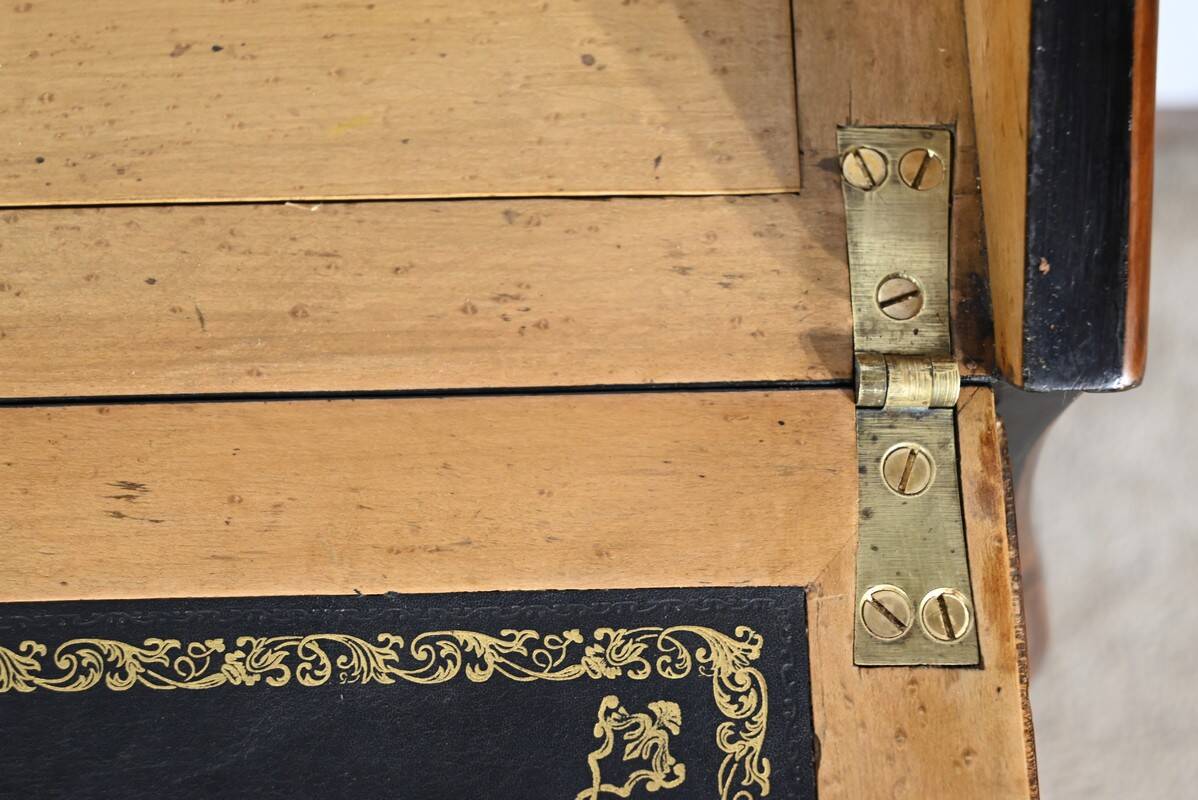 Blackened pearwood and amboyna sloping desk, Napoleon III period, mid-19th century
