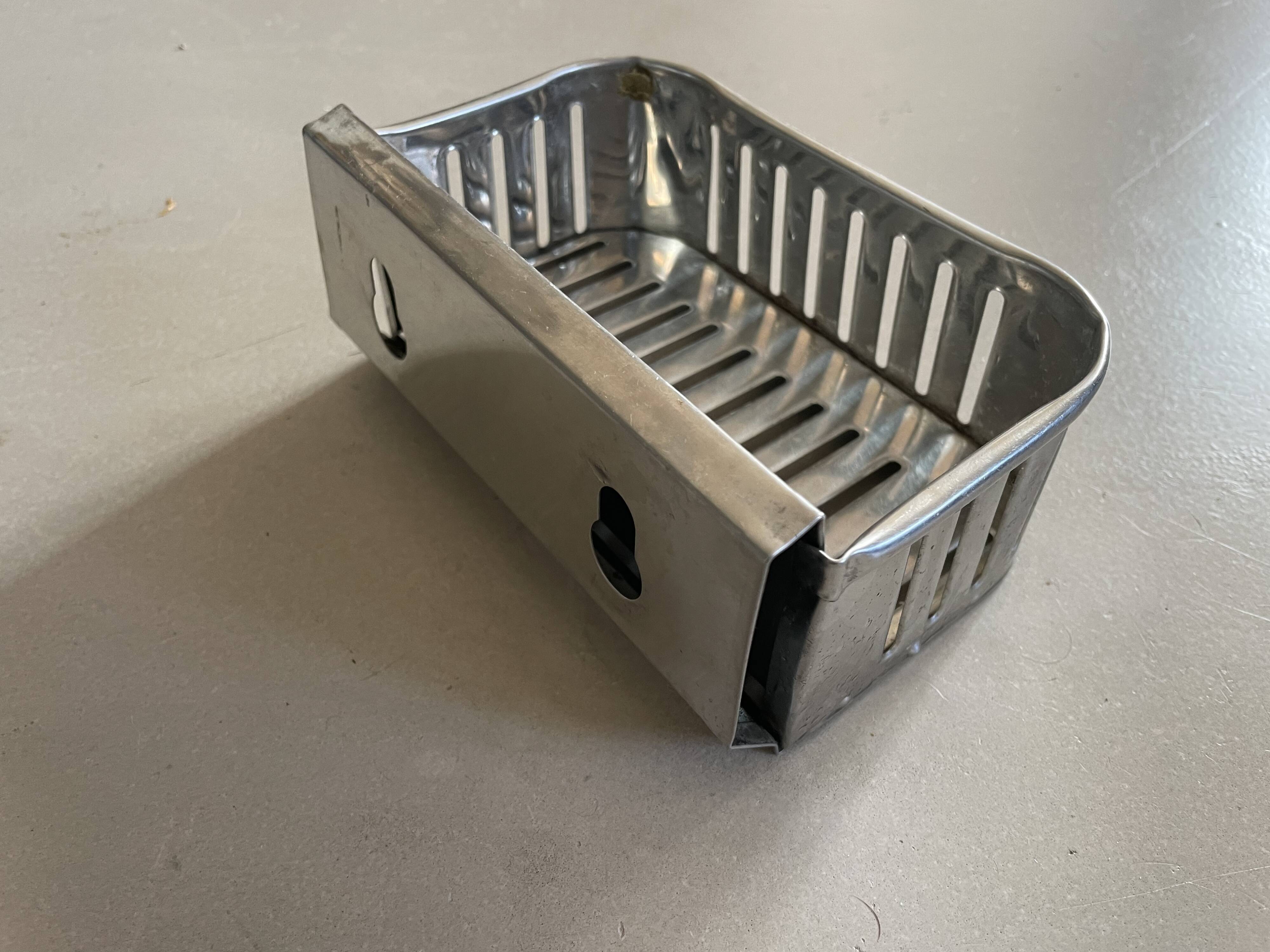 Industrial wall mounted soap dish