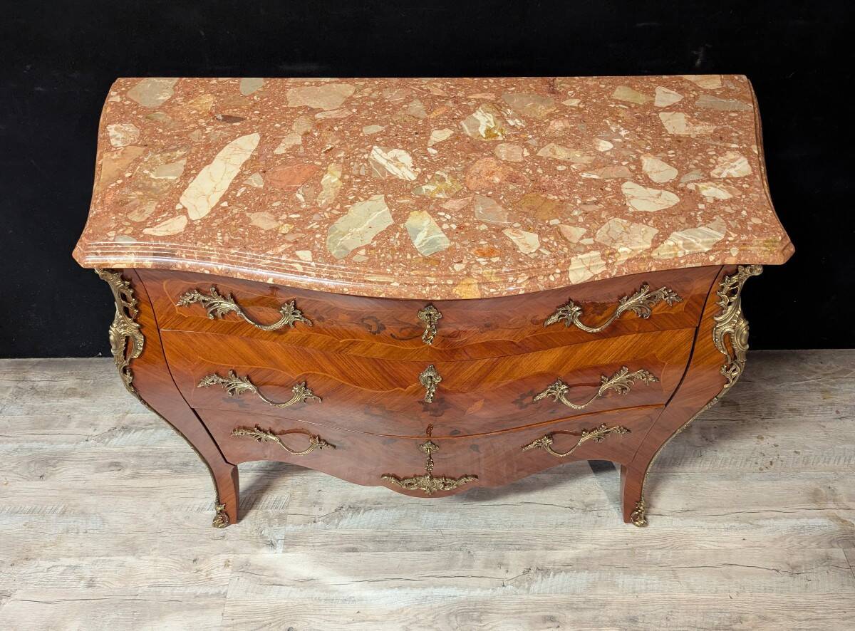 Marquetry commode in Louis XV style