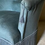 Fauteuil crapaud en velours