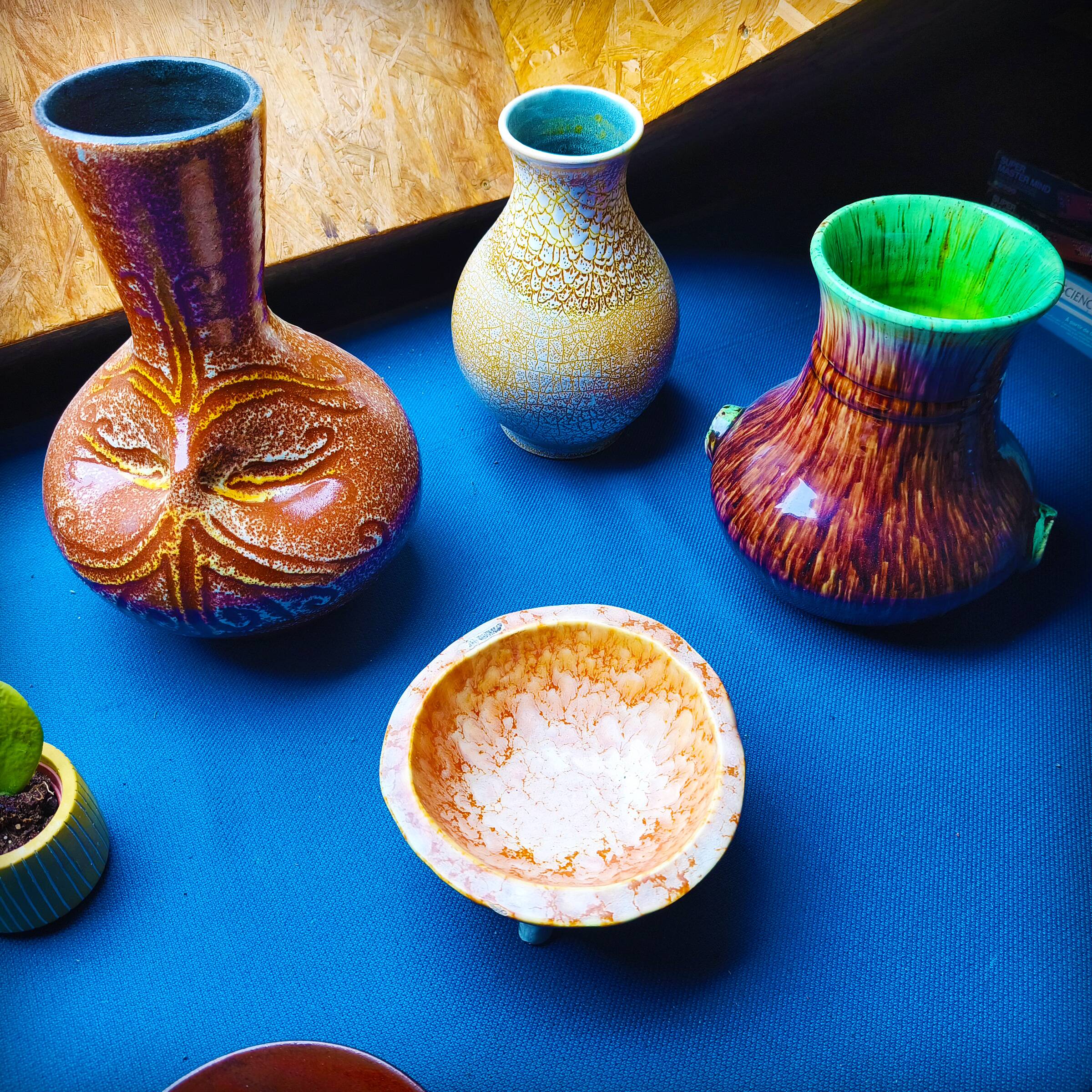 Tripod cup by the potters of Accolay, France, 1950s