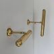 Pair of adjustable vintage brass wall lights, France, 1970.