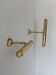 Pair of adjustable vintage brass wall lights, France, 1970.