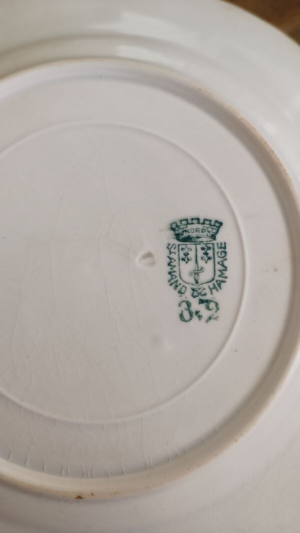 Partie de service Plats Saint Amand décor Voilier